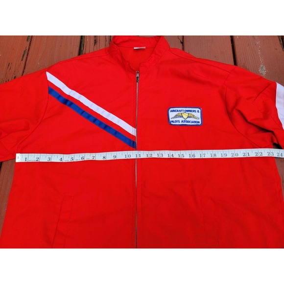 VTG Aircraft Owners & Pilots Association Jacket Sz L Men's Red Blue White Accent - Picture 7 of 10
